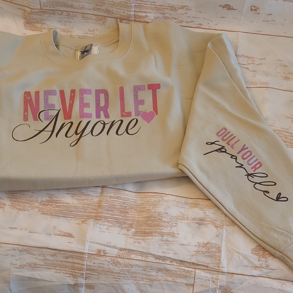 Crew Neck Sweatshirt ..‎ New .. Pressed by me .. Large Unisex
